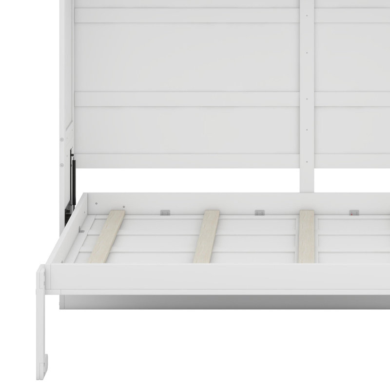 Lit escamotable mural avec armoires supérieures Murphy, White