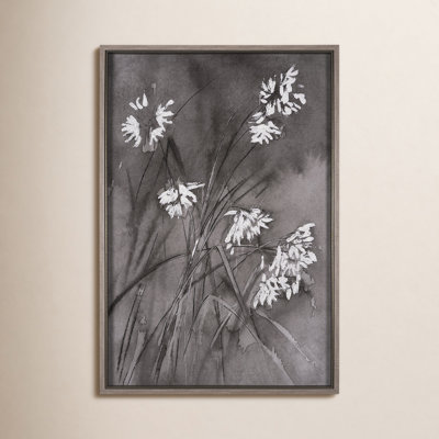 Wildflowers I Charcoal Hand-Embellished Print