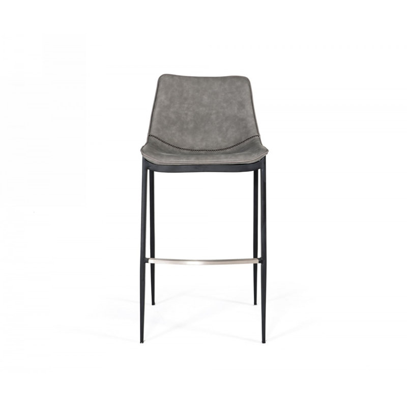 Upholstered Counter Stool with Metal Frame