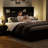 Farmhouse King Size Wood Platform Bed, Bookcase Headboard and Footboard Bed with Roman Column Accents-1764923318-1764923315