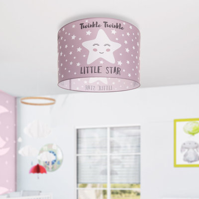 Jibril Fabric Flush Ceiling Light