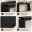 Console 60 po Farmhouse - Table d'entrée en bois massif et panneau de fibres à densité moyenne (noir)-1070622870