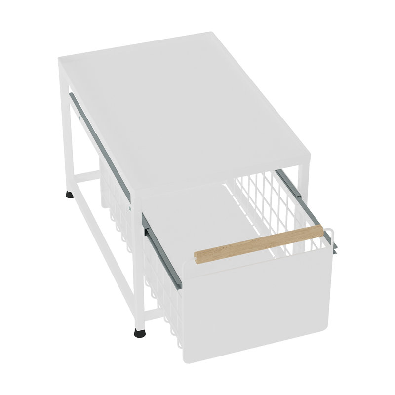 Spice Rack, 25.5cm H x 39cm W x 24.5cm D, White