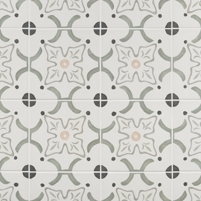 Carreau de porcelaine mat 8,77 po x 8,77 po Plumeria