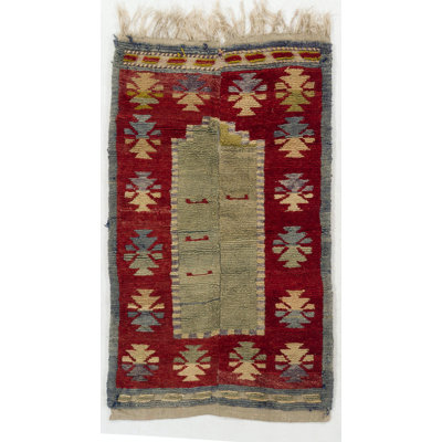 Tapis unique noué à la main vintage Tulu de Turquie centrale