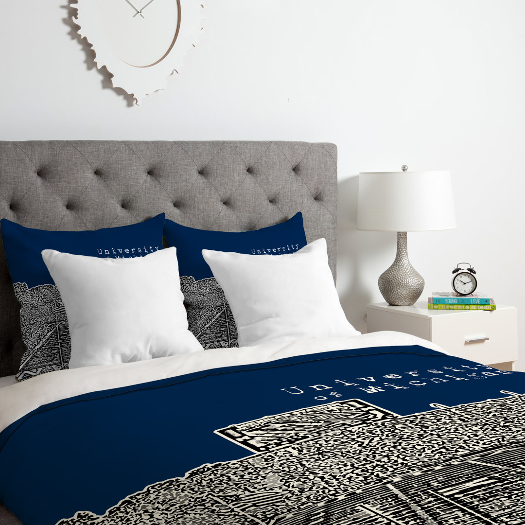 University of Michigan Duvet Cover Set Deny Designs 