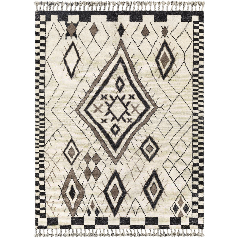 Ryou Wool Geometric Indoor Rug, Rectangle 2' x 3'