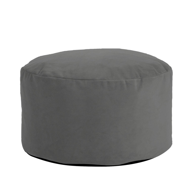 Fairfax Upholstered Pouf, Pewter