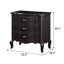 Table de chevet, finition noire antique