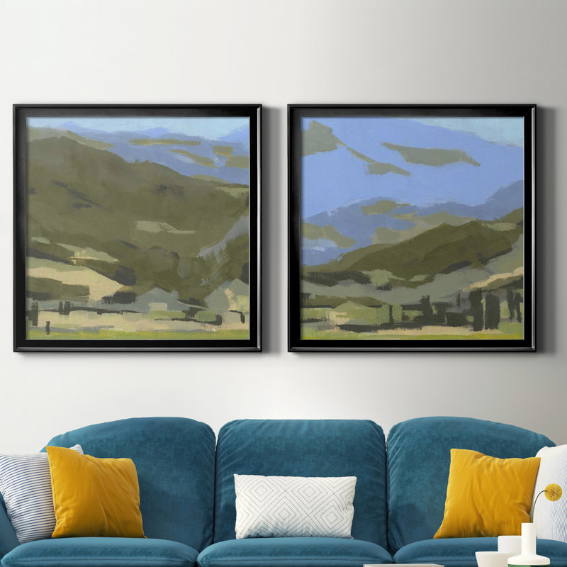 Blue Ridge Foothills I - ensemble de 2 cadres photo Blue Ridge Foothills I, H 26,5 po x l 53 po x P 1,5 po, Pas de tapis