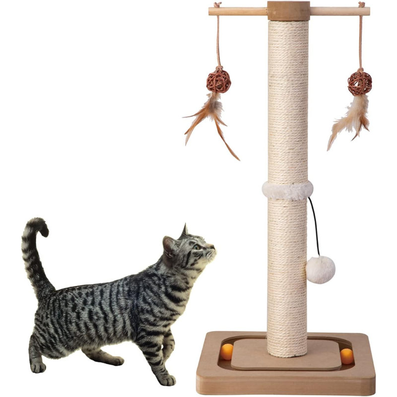 Grattoir à griffes vertical en sisal de qualité supérieure pour chat avec chat