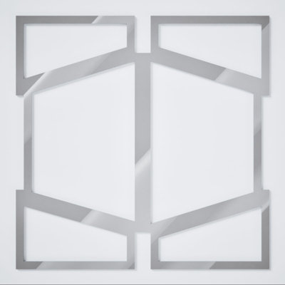Panneaux muraux décoratifs en acrylique Greeley, grand, l 23 3/8 po x H 23 3/8 po x T 1/8 po, gris
