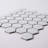 White Matte 2"x2" Hexagon mosaic - 11x13 Porcelain tile for Kitchen Backsplash & Bathroom (set of 20)-95455230