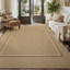 Tapis intérieur/extérieur géométrique beige/brun résistant aux UV-602335803