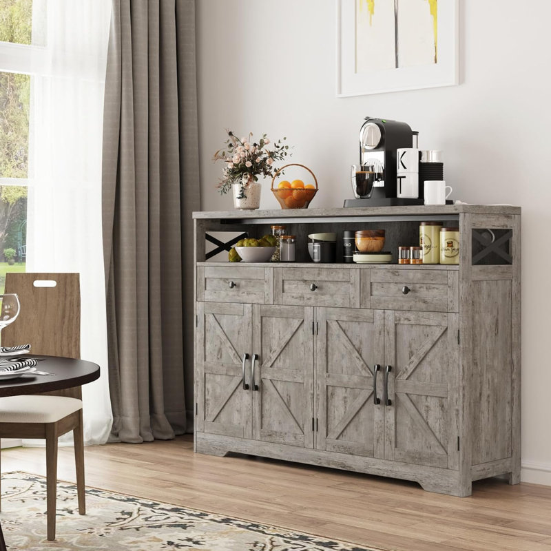 Ashveer 51.2'' Sideboard, Washed Gray