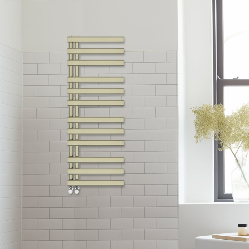 Arnetta Designer Towel Rail Heated Towel Rails, Brushed Brass