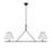 Hinesville 2-Light White Fabric Shade Dimmable Linear Chandelier Pendant Light Fixture-717738049