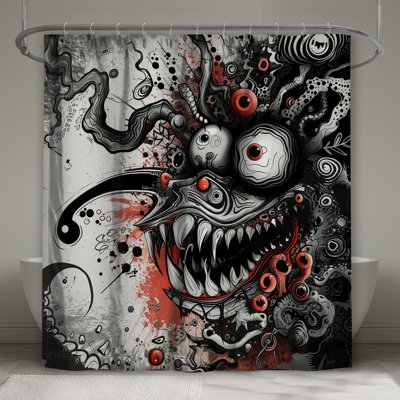 Rideau de douche monstre éclectique