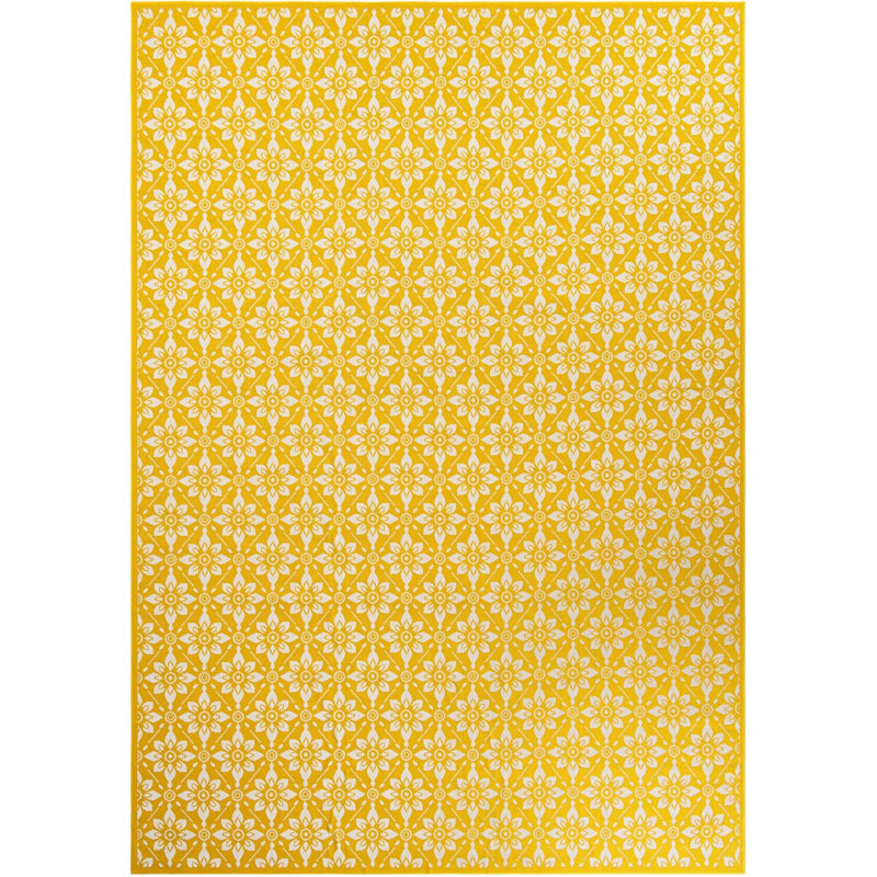 Tapis jaune Aucun, Rectangle 10 pi x 14 pi 1 po