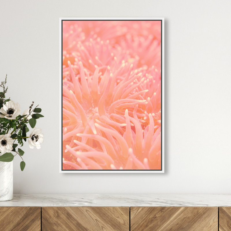 Deep Sea Flowers Print by Oliver Gal, 31"H x 21"W, White Floater Frame