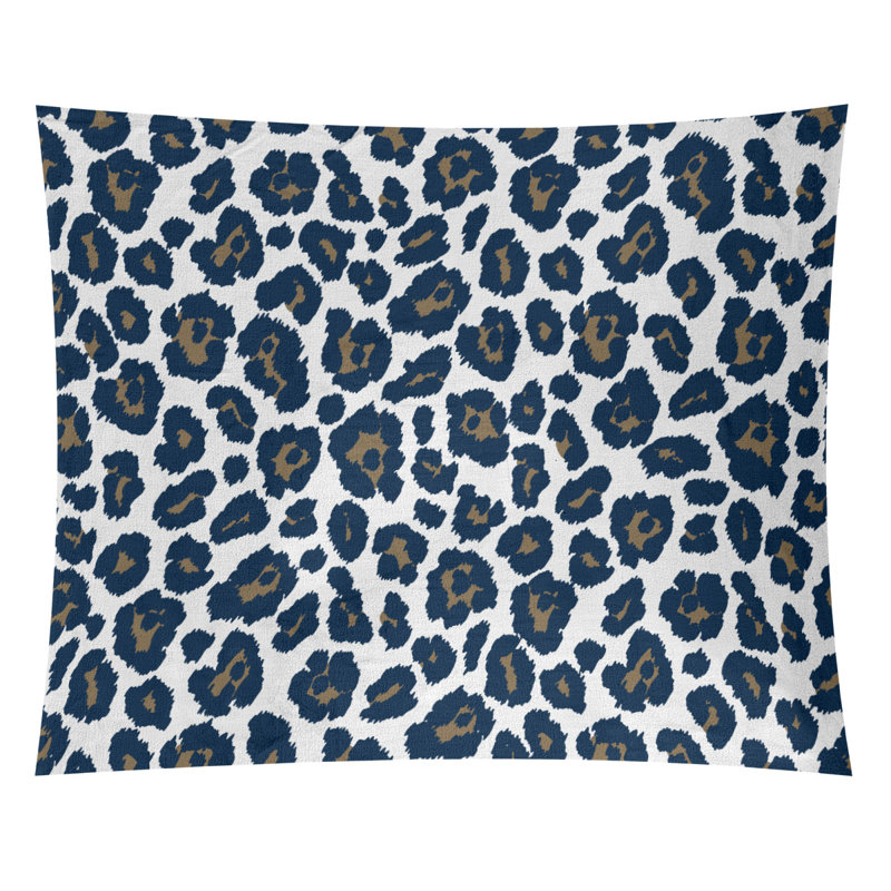 Tapisserie en microfibre de football St Louis, H 68 po x l 80 po, Blanc / bleu