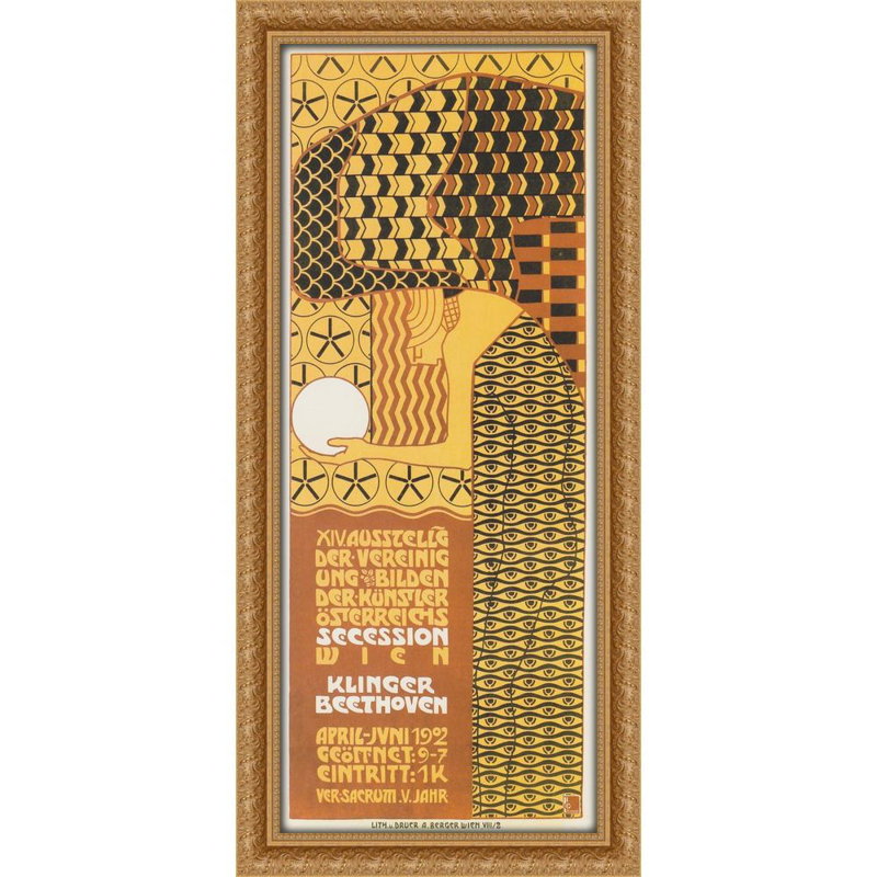 English Plakat fér. Ausstellung der Secession (1902), H 40 po x l 19 po x P 1,5 po
