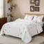 Ensemble de courtepointe 100% coton brodé - couvre-lit à motif floral en coton-116499807