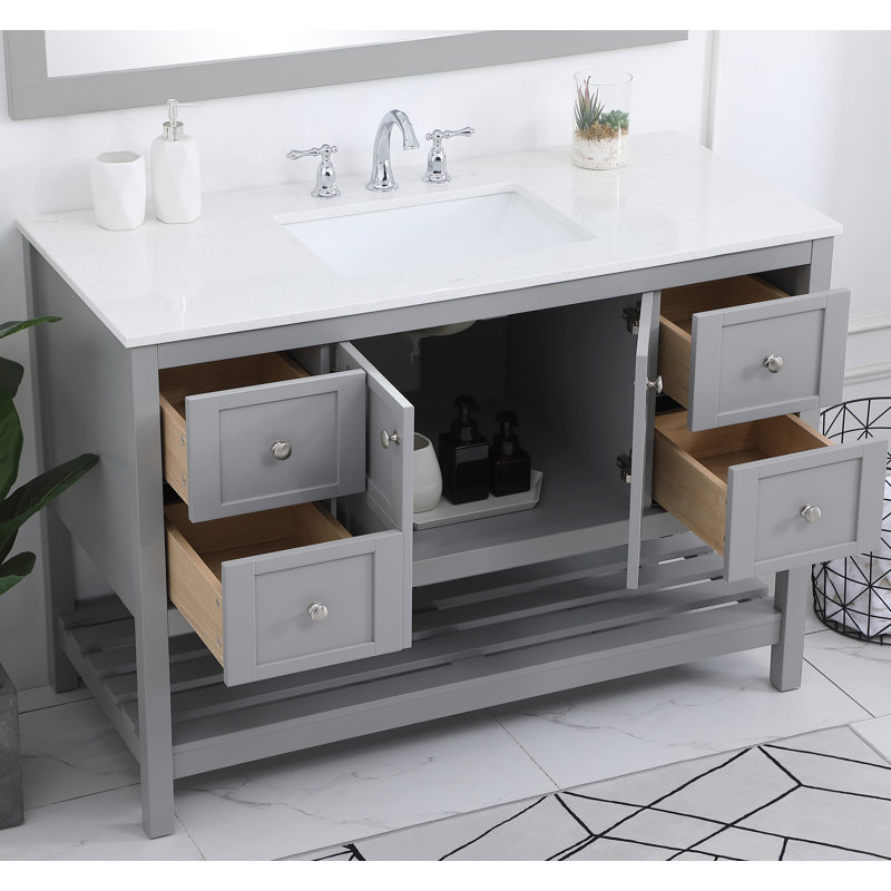 Ensemble de meuble-lavabo simple 48 po Krish, Gris