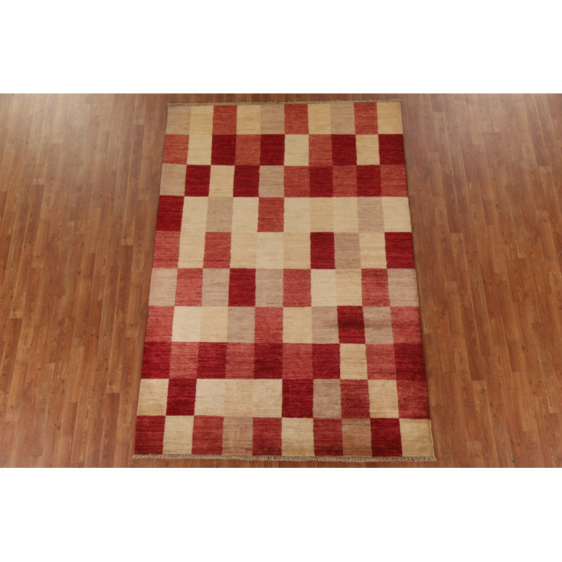Checkered Gabbeh  Area Rug 6x8