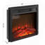 Foyer électrique encastrable 18 po 1400 W 120 V, équipé d'une télécommande, d'un radiateur ultra-mince avec ensemble de bûches et flamme réaliste - NOIR