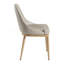 Ensemble de 2 chaises de salle à manger taupe sans accoudoirs avec pieds-877539044