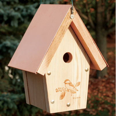 11.125 in. H x 8.25 in. W x 7 in. D Freestanding and Hanging Birdhouse