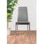 Vogo Modern Design Chrome and Glass Dining Table Set with 6 Quilted Faux Leather Dining Chairs-1135436089