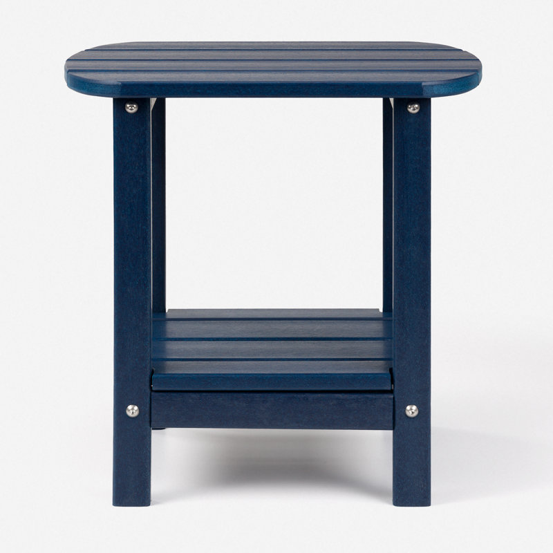 Deerfiled Rectangular Outdoor Side Table , 35.5cm cm W 45.5cm cm D, Blue