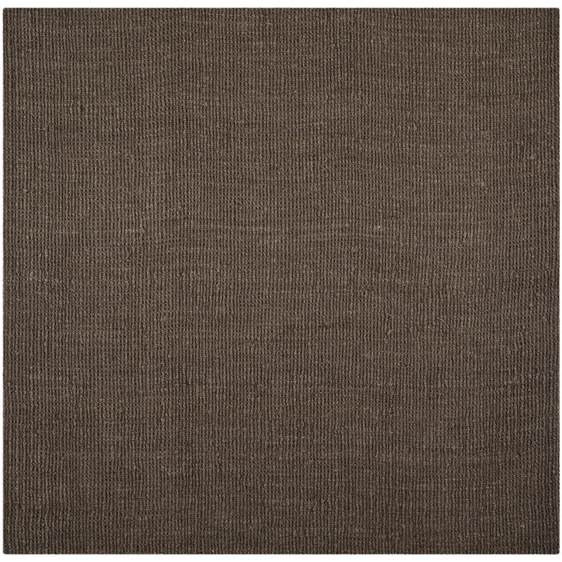 Barkley Hand Woven Jute No Pattern Rug, Square 10'