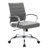 Mulkey Ribbed Faux Leather Mid-Back Office Chair, Mid Century Ergonomic Executive Desk Chair-1852818426
