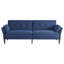 Canapé convertible en lin 89 po, canapé-lit futon avec 2 coussins carrés, dossier réglable et accoudoirs pour le salon-1541551054