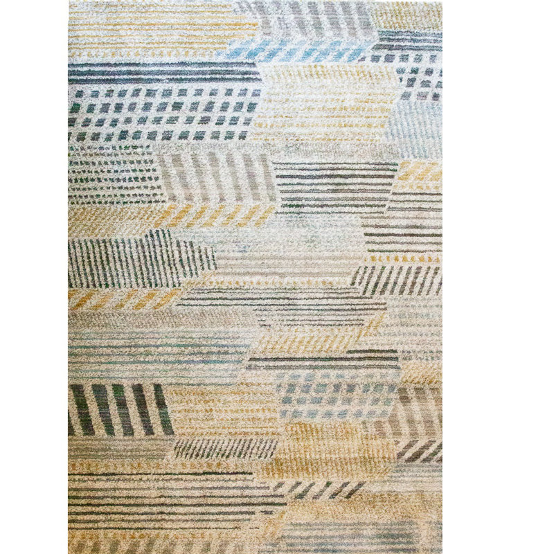 Iskander Machine Woven Ochre Indoor Rug, Rectangle 60 x 110cm