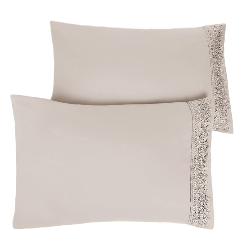 Deux taies d'oreiller en microfibre Eldon par Southshore Fine Linens, Très grand, Os