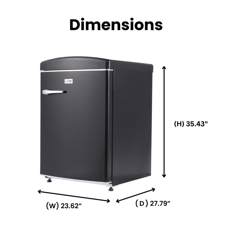 Conserv 3.2 cu. ft. Retro Mini Refrigerator Convertible Freezer Frost Free 110V