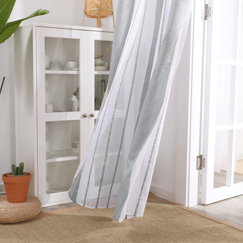 Dearious Sheer Curtain Pair, Width 140 x Drop 229 cm, Linen