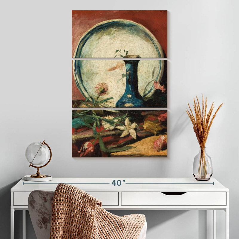 Vase et fleurs Harnek, H 32 po x l 20 po