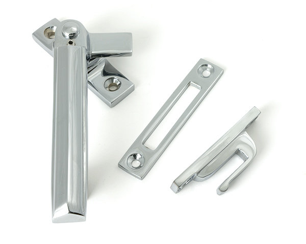 Art Deco Locking Fastener - LH, Polished Chrome