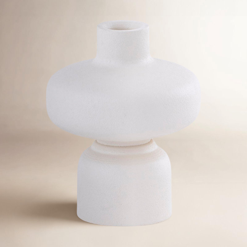 Iron Candle Holder Small White