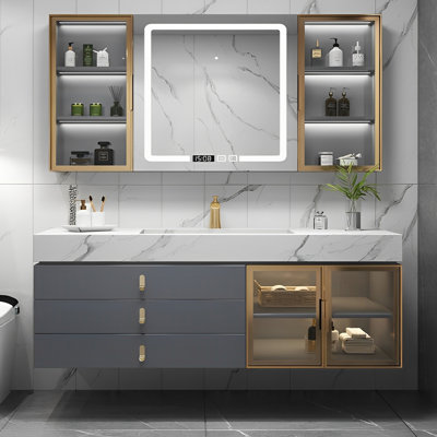 Modern simple wall cabinet bathroom cabinet.