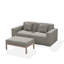 Ensemble de fauteuils et table basse Phu Modern 3 pièces, comprenant des fauteuils gauche et droit et une table basse. Tissu résistant aux intempéries et aux UV. Aucun assemblage requis.-2074630233-2074630237