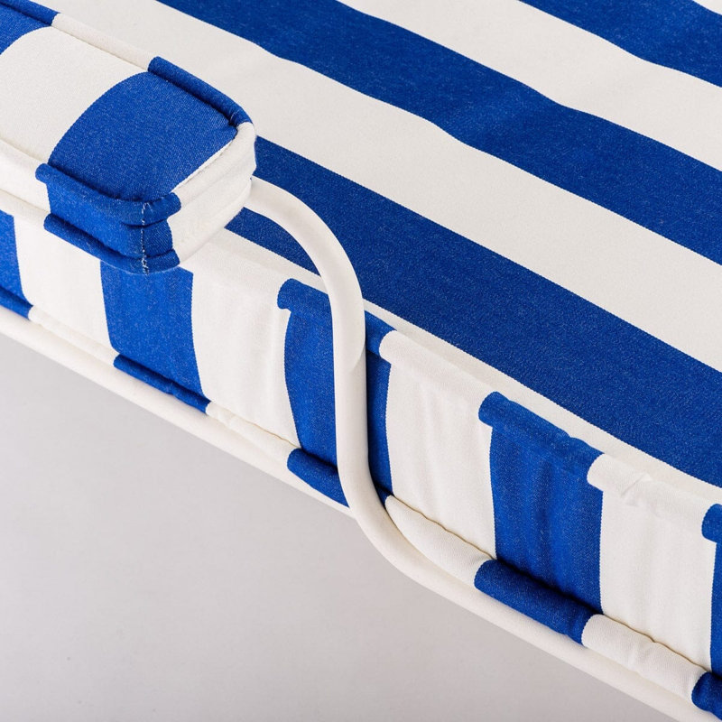 Waterhouse Sun Lounger - Armrest Set, Blue Striped