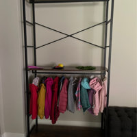 17 Stories Benco 86 Tall Freestanding Closet Clothes Shelf