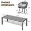 Ensemble repas pour 8 personnes en aluminium avec chaises en rotin et trou pour parasol-898037943