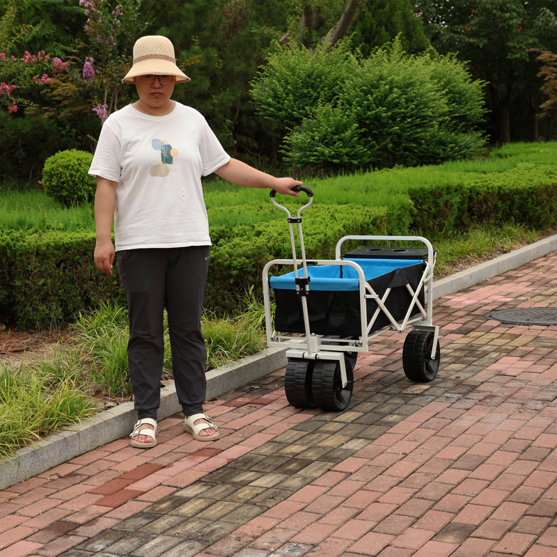 Chariot de plage pliant Wagon Garden (blanc)